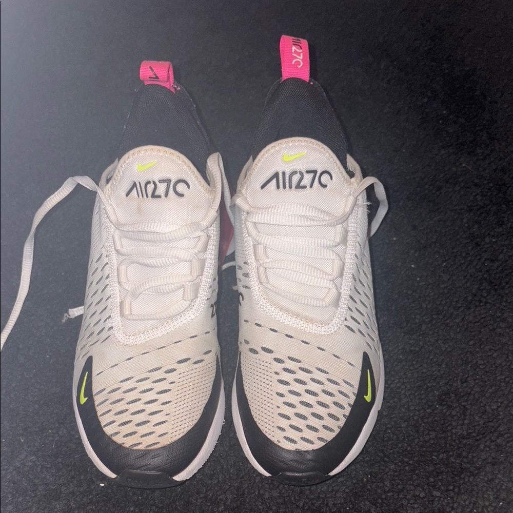 Nike Air Max 270 White and Black with Neon Accents
